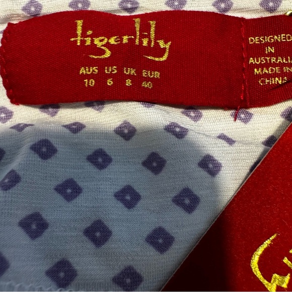 NWT Revolve Tigerlily White Dalmatia Playsuit Tribal Boho Halter Romper Sz 6 - Picture 7 of 12